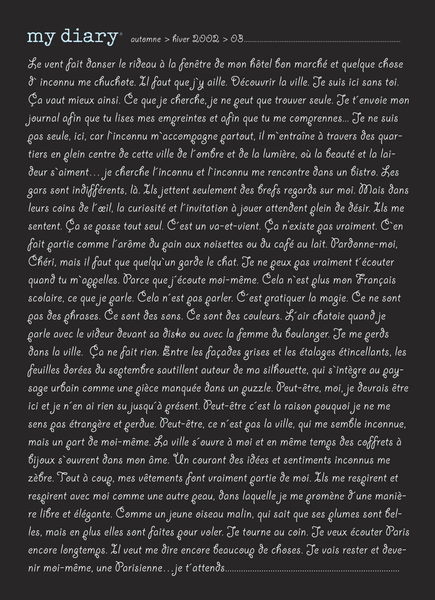 thomas elsner studio | my diary catalogue fall/winter 2002/03